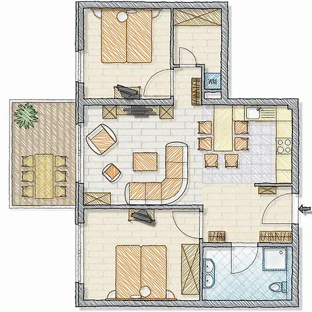 דירה Ferienwohnung Sprotte דירהאגן
